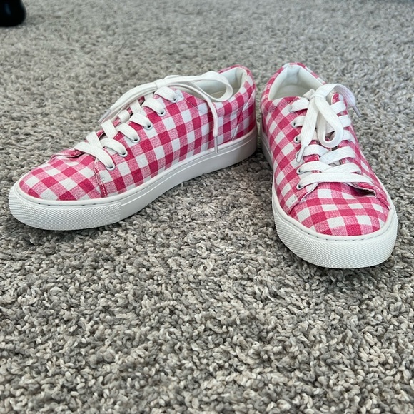 J. Crew Factory Canvas Gingham Road Trip Sneaker - Picture 2 of 7